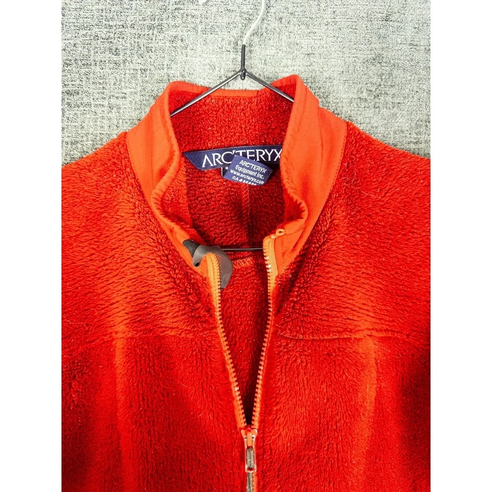 VTG‎ Arcteryx Womens Fleece Jacket Red Full Zip High Pile Sz M Outdoor Soft
